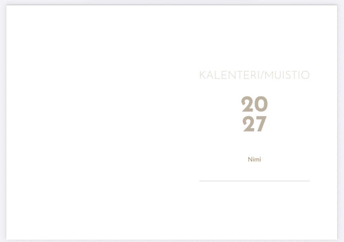 2027 Kalenteri/Muistio