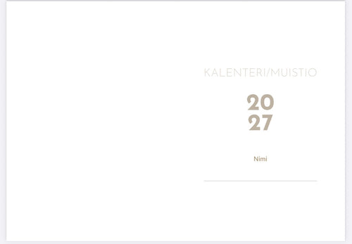 2027 Kalenteri/Muistio